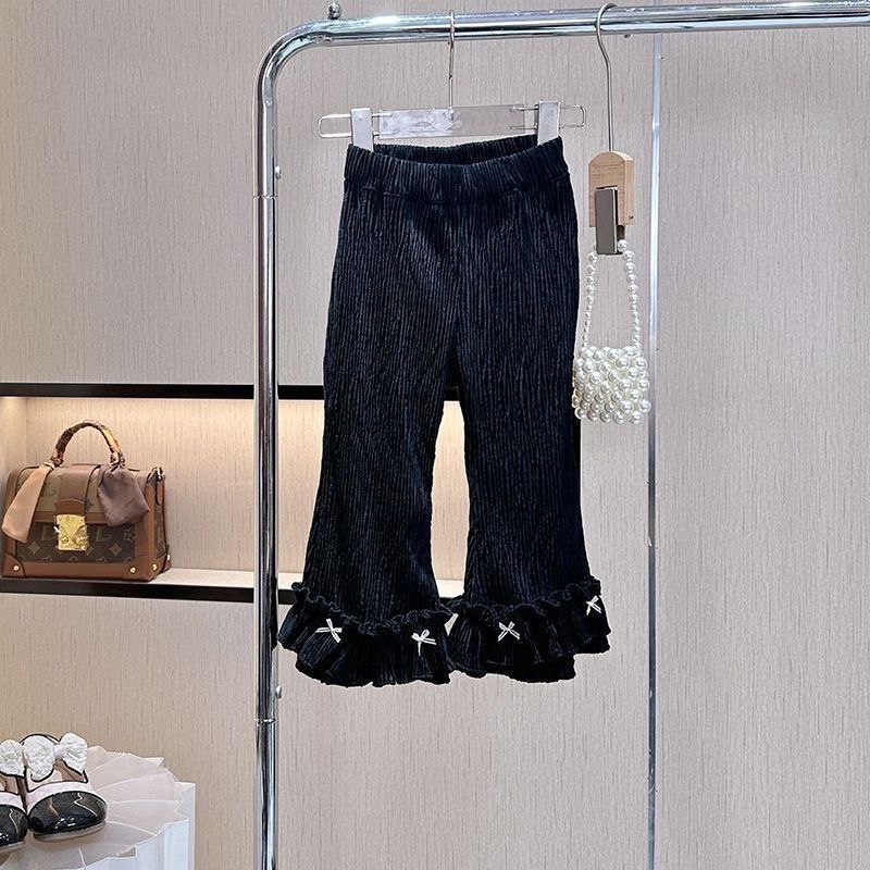 Ensemble veste gilet avec noeud papillon et pantalon à la mode pour fille