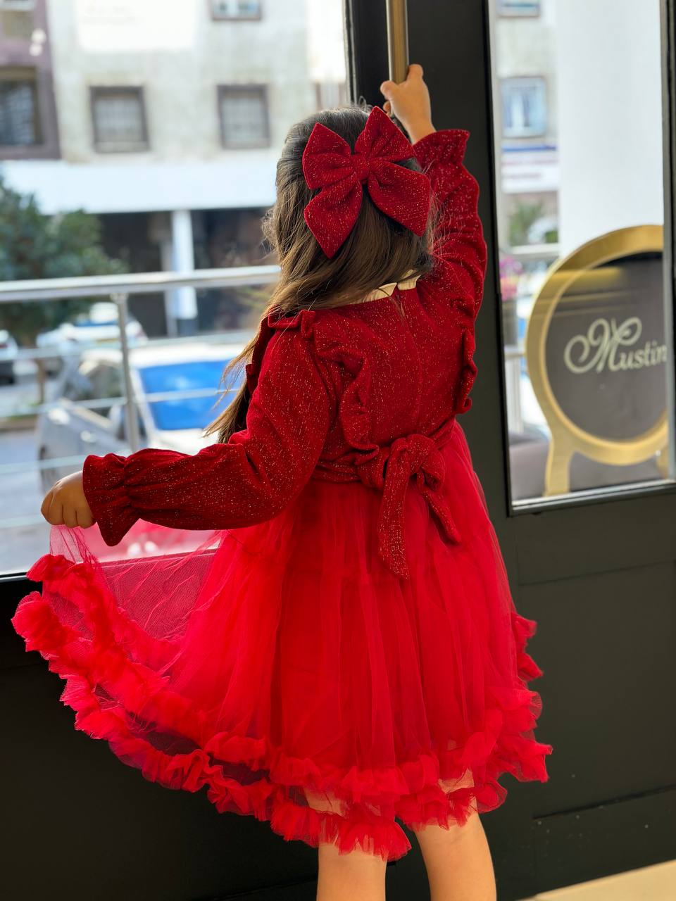 Robe de princesse en velours côtelé pour filles