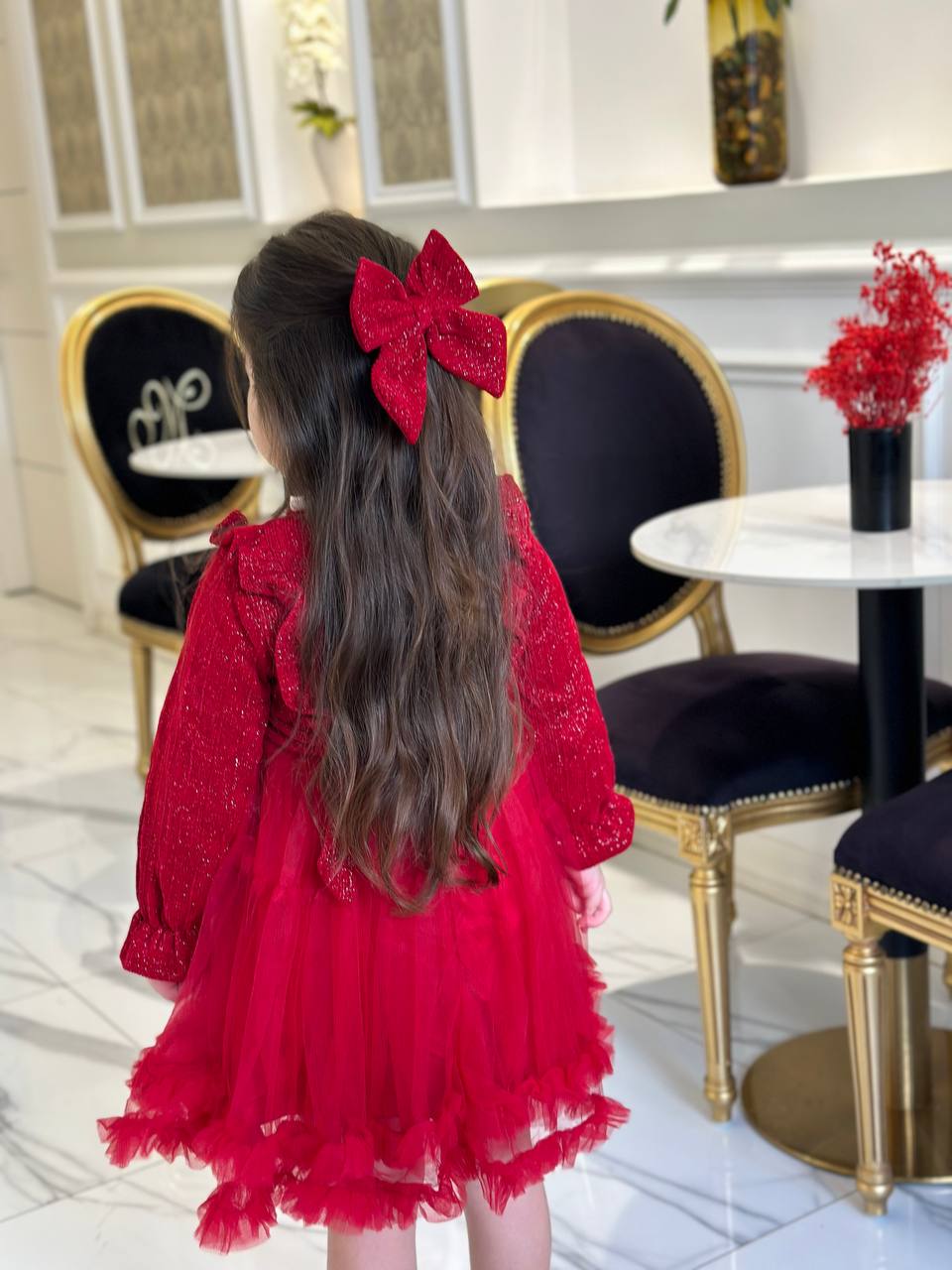 Robe de princesse en velours côtelé pour filles